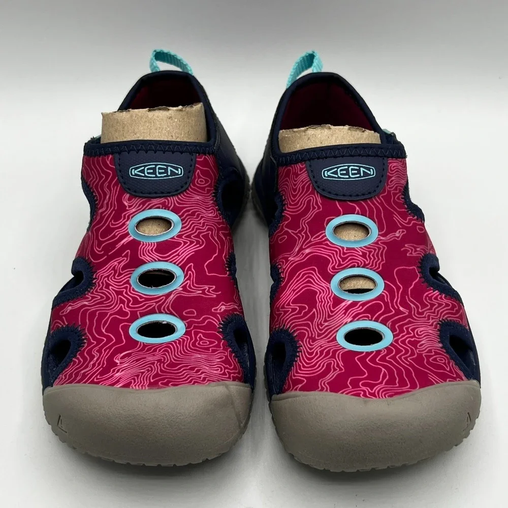 KEEN Kids Stingray Blue Depths Festival Fuchsia Waterproof‎ Sandals Size 13